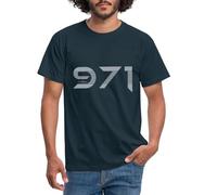 Spreadshirt Département 971 La Guadeloupe Île Caraïbe T-Shirt Homme, L, Marine