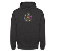 Spreadshirt Dés Polyédriques Mathématiques Sciences Cadeau Geek Sweat À Capuche Unisexe, M, Charbon