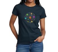 Spreadshirt Dés Polyédriques Mathématiques Sciences Cadeau Geek T Shirt Femme, M, Marine