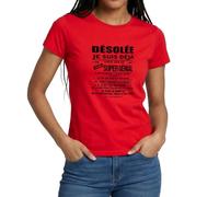 Spreadshirt Désolée Je suis Déjà Prise par Un Gars Super Génial Cadeau Saint-Valentin T Shirt Femme, S, Rouge