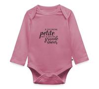 Spreadshirt Devenir Grande Sœur Annonce Grossesse Body Manches Longues Bébé Bio, 74 (6-9 mois), mauve