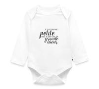 Spreadshirt Devenir Grande Sœur Annonce Grossesse Body Manches Longues Bébé Bio, 92 (1,5-2 ans), blanc