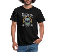Spreadshirt Día De Los Muertos Calavera Ted Dollar Jour des Morts T Shirt Homme, XXL, Noir