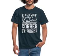 Spreadshirt Dieu Créa L'Apéro pour Les Corses T-Shirt Homme, M, Marine