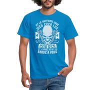 Spreadshirt Dieu Créa Les Corses T-Shirt Homme, L, Bleu Royal