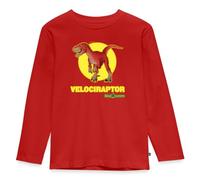 Spreadshirt Dinosaurs Vélociraptor T Shirt Manches Longues Enfant Premium, 98/104 (2 Ans), Rouge