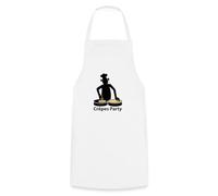 Spreadshirt DJ Crêpes Party Tablier Cuisine, taille unique, blanc