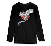 Spreadshirt Donjons & Dragons/Dungeons & Dragons/Blanc T-Shirt Manches Longues Ado Premium, 158/164 (12 Ans), Noir