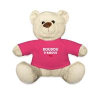 Spreadshirt Doudou d'amour Cadeau Saint Valentin Original Peluche, Taille Unique, Rose