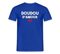 Spreadshirt Doudou d'amour Cadeau Saint Valentin Original T Shirt Homme, XXL, Bleu foncé