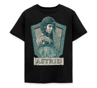 Spreadshirt Dragons Astrid T Shirt Enfant, 122/128 (7-8 Ans), Noir