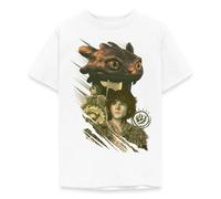 Spreadshirt Dragons Hoquet Et Krokmou T Shirt Ado, 152/164 (12-14 Ans), Blanc