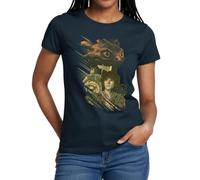 Spreadshirt Dragons Hoquet Et Krokmou T Shirt Femme, S, Marine