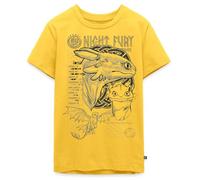 Spreadshirt Dragons Krokmou Fureur Nocturne T Shirt Ado Premium, 158/164 (12 Ans), Jaune