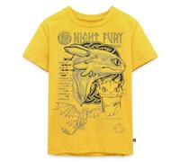 Spreadshirt Dragons Krokmou Fureur Nocturne T Shirt Enfant Premium, 122/128 (6 Ans), Jaune