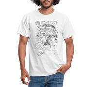 Spreadshirt Dragons Krokmou Fureur Nocturne T Shirt Homme, L, Blanc