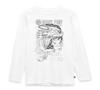 Spreadshirt Dragons Krokmou Fureur Nocturne T Shirt Manches Longues Enfant Premium, 110/116 (4 Ans), Blanc