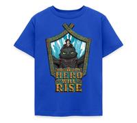 Spreadshirt Dragons Un Héros Se Lèvera T Shirt Enfant, 122/128 (7-8 Ans), Bleu Royal