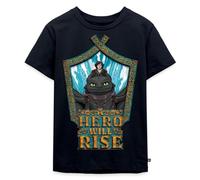 Spreadshirt Dragons Un Héros Se Lèvera T Shirt Enfant Premium, 134/140 (8 Ans), Bleu Marine