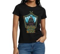 Spreadshirt Dragons Un Héros Se Lèvera T Shirt Femme, M, Noir