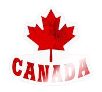Spreadshirt Drapeau Canada - Cadeau Pour Les Canadiens, Canadiennes Ou Fans De Canada Autocollant/Sticker, 10 x 10 cm, brillant transparent