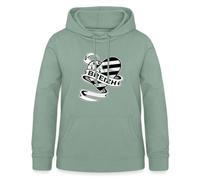 Spreadshirt Drapeau De La Bretagne Breizh Cœur Sweat À Capuche Femme, XXL, Vert-de-Gris