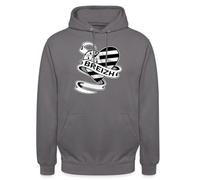Spreadshirt Drapeau De La Bretagne Breizh Cœur Sweat À Capuche Unisexe, XXL, Gris éléphant