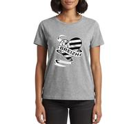 Spreadshirt Drapeau De La Bretagne Breizh Cœur T Shirt Femme Premium, M, Gris chiné