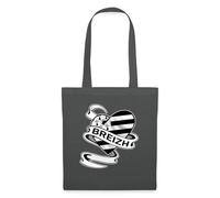 Spreadshirt Drapeau De La Bretagne Breizh Cœur Tote Bag, taille unique, gris graphite