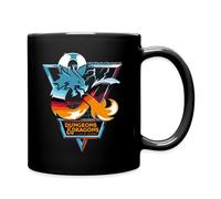 Spreadshirt Dungeons And Dragons Logo En Bleu Clair Et Orange Mug Tasse, taille unique, noir