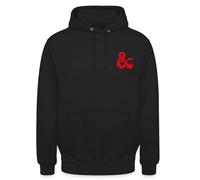 Spreadshirt Dungeons and Dragons Logo en Rouge Sweat À Capuche Unisexe, XXL, Noir