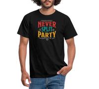 Spreadshirt Dungeons and Dragons Never Split The Party T Shirt Homme, XL, Noir