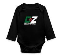 Spreadshirt DZ Les Zhommes Cadeau Algérie Body Manches Longues Bébé Bio, 92 (1,5-2 ans), noir