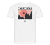 Spreadshirt E.T. L'Extra-Terrestre Aventures sur La Lune T Shirt Homme, XL, Blanc