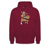 Spreadshirt Elvis Presley avec Guitare Et Microphone Sweat À Capuche Unisexe, XL, Bordeaux