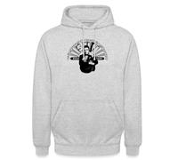 Spreadshirt Elvis Presley Elvis avec Guitare & Logo Sun Record Sweat À Capuche Unisexe, L, Gris Clair chiné
