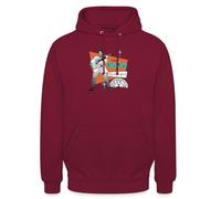 Spreadshirt Elvis Presley Le Roi du Rock & Roll Sweat À Capuche Unisexe, XL, Bordeaux