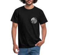 Spreadshirt Emblème Blason Bretagne T-Shirt Homme, L, Noir