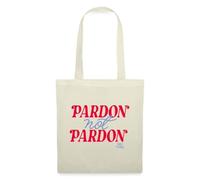Spreadshirt Emily in Paris Pardon Not Pardon Ecriture Rouge Tote Bag, Taille Unique, Nature