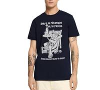 Spreadshirt Entre La Pétanque Et Le Pastis Retraite Détente T Shirt Homme Premium, XL, Bleu Marine