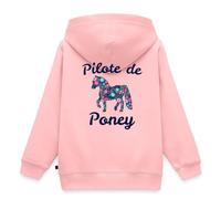 Spreadshirt Équitation Pilote De Poney Cheval Sweat À Capuche Enfant Premium, 146/152 (10 Ans), Rose