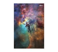 Spreadshirt ESA L'Agence Spatiale Européenne Hubble Téléscope Lagoon Nebula Poster 60x90 cm, taille unique, blanc