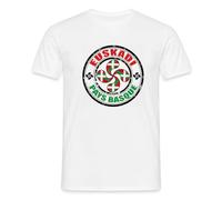Spreadshirt Euskadi Pays Basque L'Emblème T Shirt Homme, 4XL, Blanc