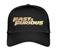 Spreadshirt Fast and Furious Classique Logo Casquette Trucker, Taille Unique, Noir/Noir