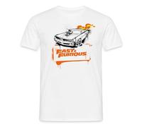 Spreadshirt Fast and Furious Logo T Shirt Homme, XXL, Blanc