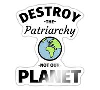 Spreadshirt Féminisme Destroy The Patriarchy Autocollant Sticker, 10 x 10 cm, blanc brillant