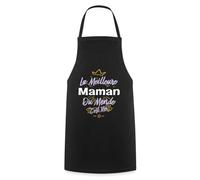 Spreadshirt Fête Des Mères La Meilleure Maman C'est Moi Tablier Cuisine, taille unique, noir