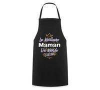 Spreadshirt Fête Des Mères La Meilleure Maman C'est Moi Tablier, taille unique, noir