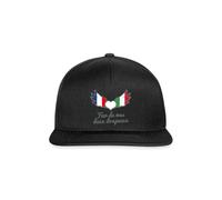 Spreadshirt Fier de Mes Deux Drapeaux France Italie Casquette Snapback