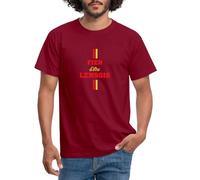 Spreadshirt Fier D'être Lensois Maillot T Shirt Homme, XXL, Rouge Brique